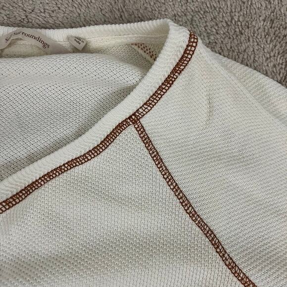 Soft Surroundings Thermal Pull Over Waffle Knit Top Women Size Large - Picture 6 of 14